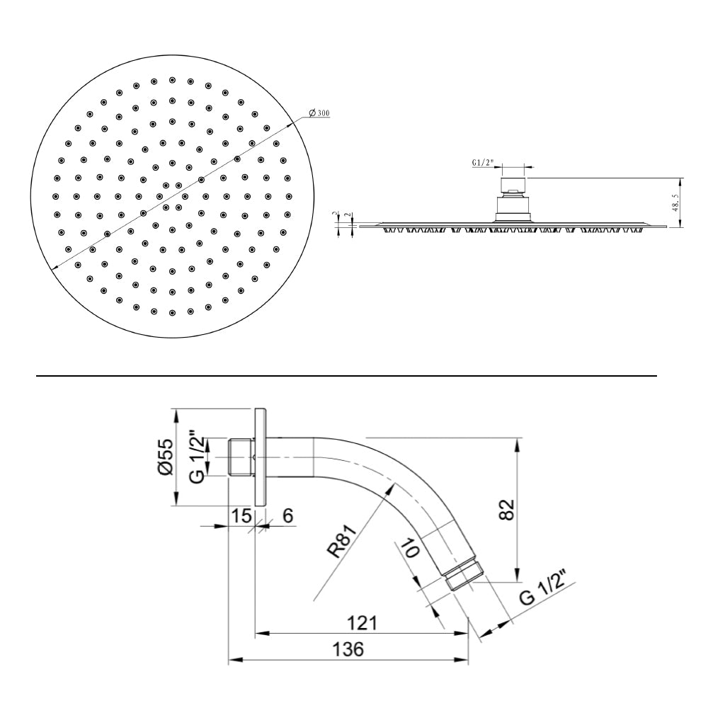 brushed stainless steel shower head - tapron