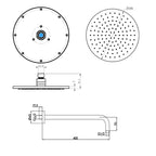 shower arm and head - Tapron