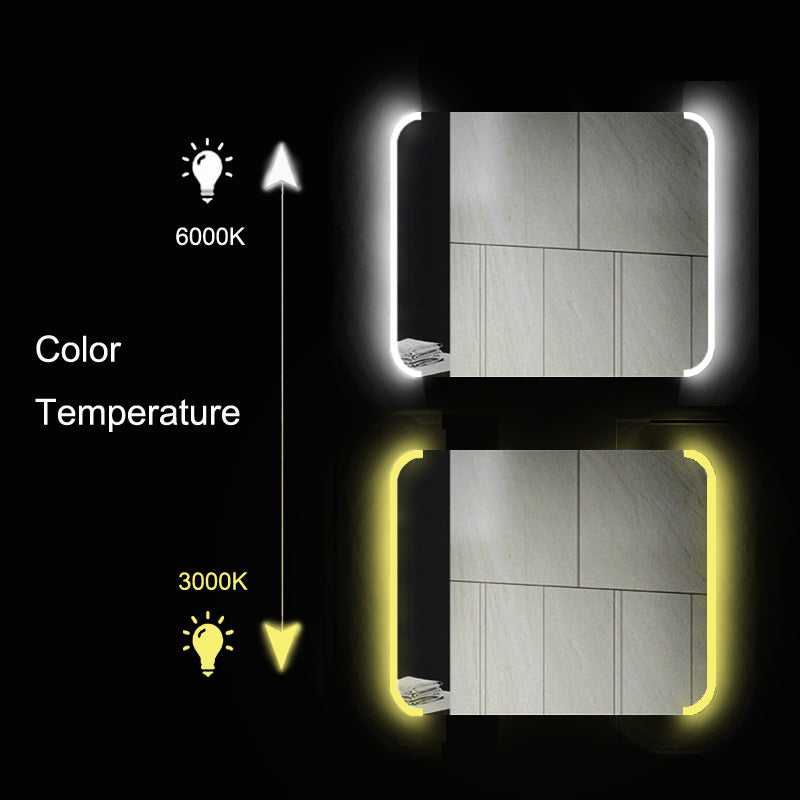 Bathroom Vanity Mirror with Light and Demister Pad - 700x500mm Secondary image