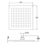 Fixed Shower Head Technical Drawing