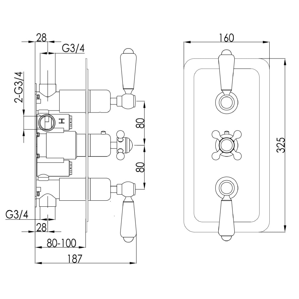 exposed thermostatic shower valves - Tapron