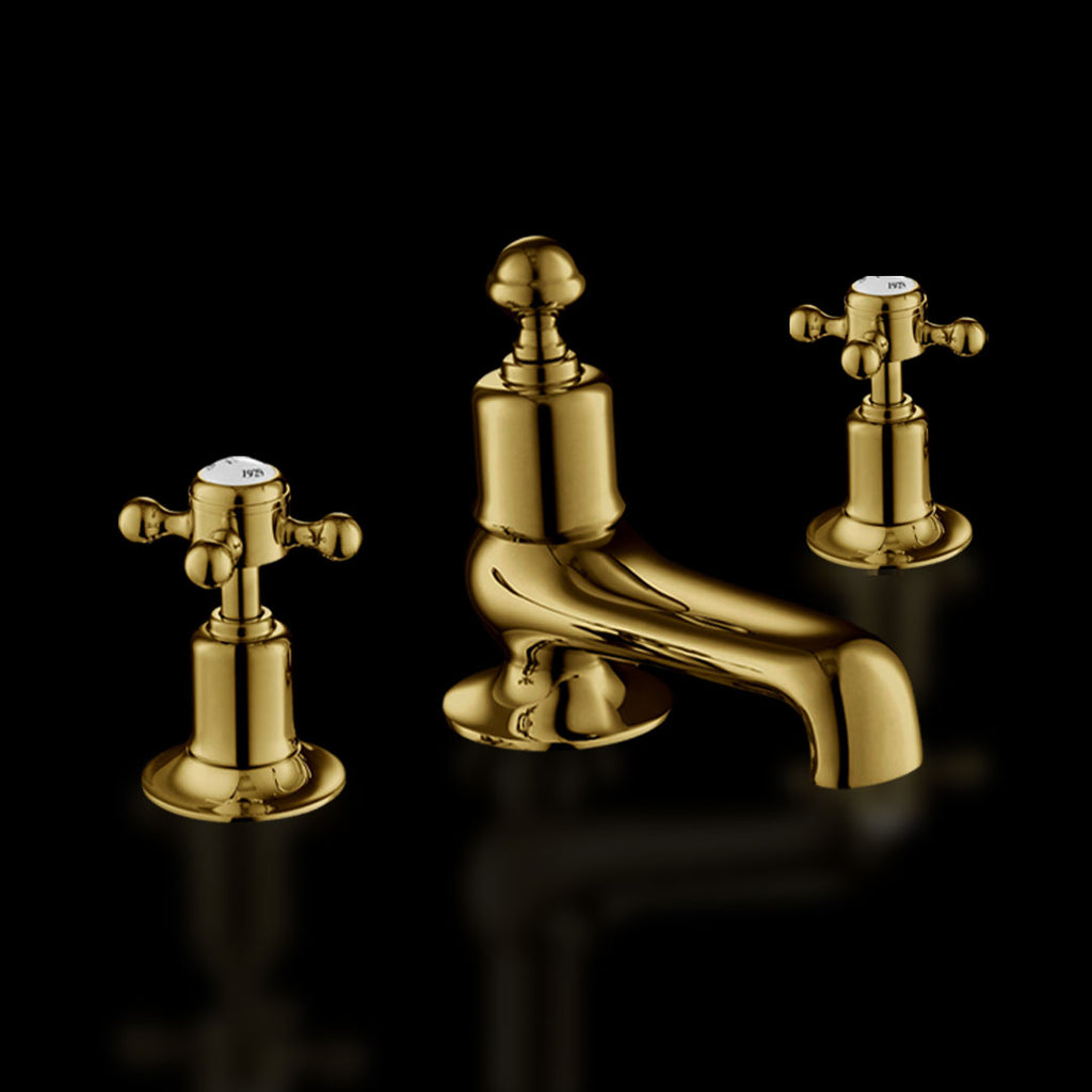 Chester Pinch Gold 3 Hole Deck Mounted Bath Filler