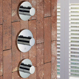 3-Outlet Concealed 3-Hole Thermostatic Valve - Chrome Secondary image
