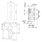 thermostatic concealed shower valve