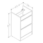 black sink vanity unit - Tapron