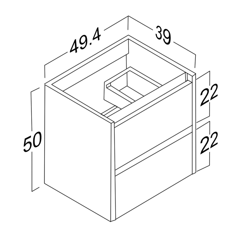 black wall hung vanity unit - Tapron