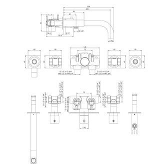 Chrome 5 Hole Bath Shower Mixer Tap Secondary image