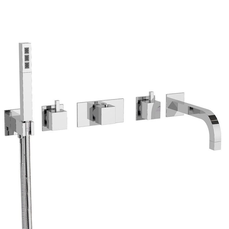 5 hole wall mounted bath shower mixer tap
