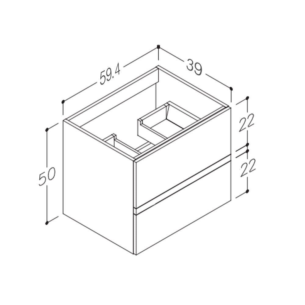 Wall-Mounted 600mm Basin Vanity Unit - Anthracite Secondary image