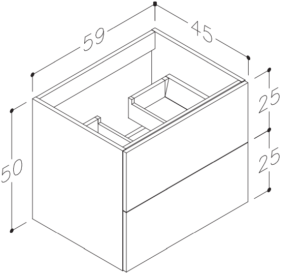 Aqua Space-Saving Luxurious Vanity Unit with Glossy Aquamarine Finish[TRAQM60]