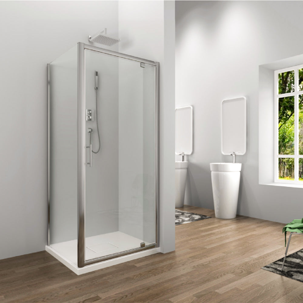 Silver Single Pivot Shower Door - 1850mm - 6mm Secondary image