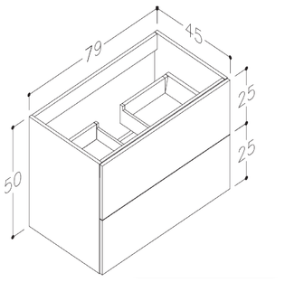Aqua Luxurious Vanity Unit with Glossy Aquamarine Finish - 800mm Secondary image