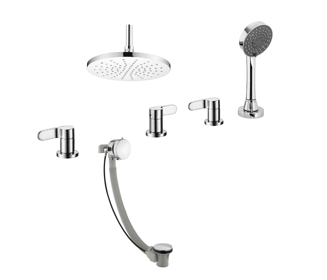 4-Hole Bath Shower Mixer with Bath Filler Main image