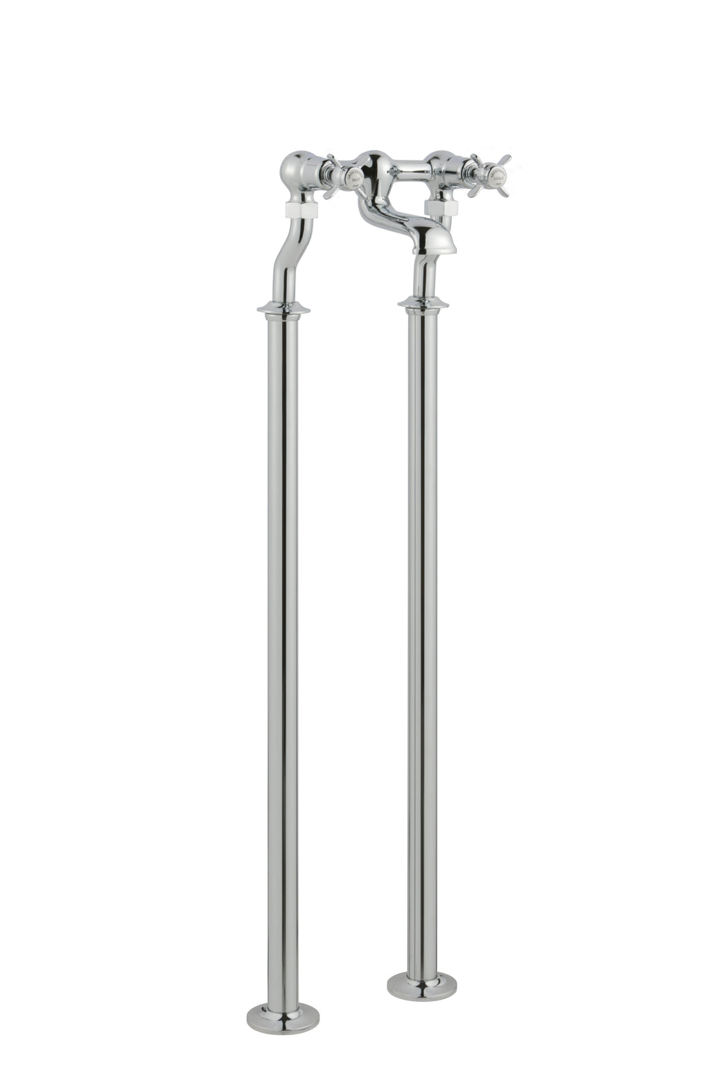 Chester Pinch Floorstanding Bath Filler - Nickel