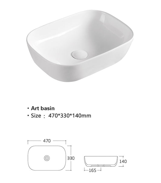 Ceramic Bathroom Countertop Basin