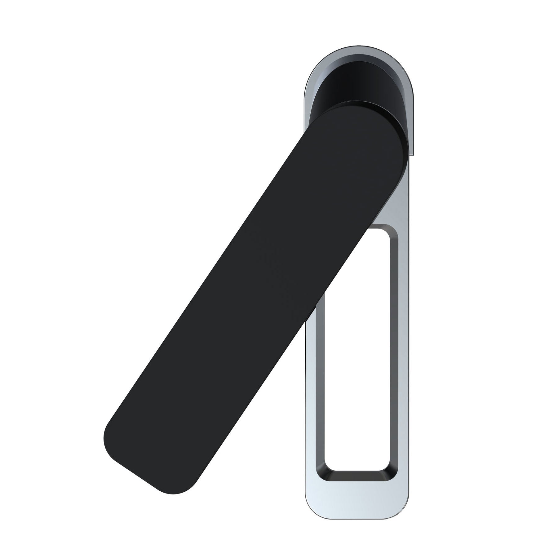  Modern Deck-Mounted Single Lever Tall Black Basin Tap with Chrome Finish[74009MBH]