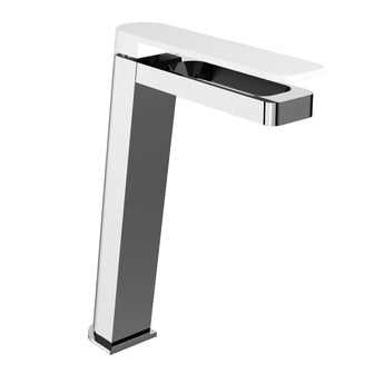 AXEL Single Lever Tall Basin Mixer with Matt White Lever Chrome Finish,MP 0.5 [74009MWH] Main image