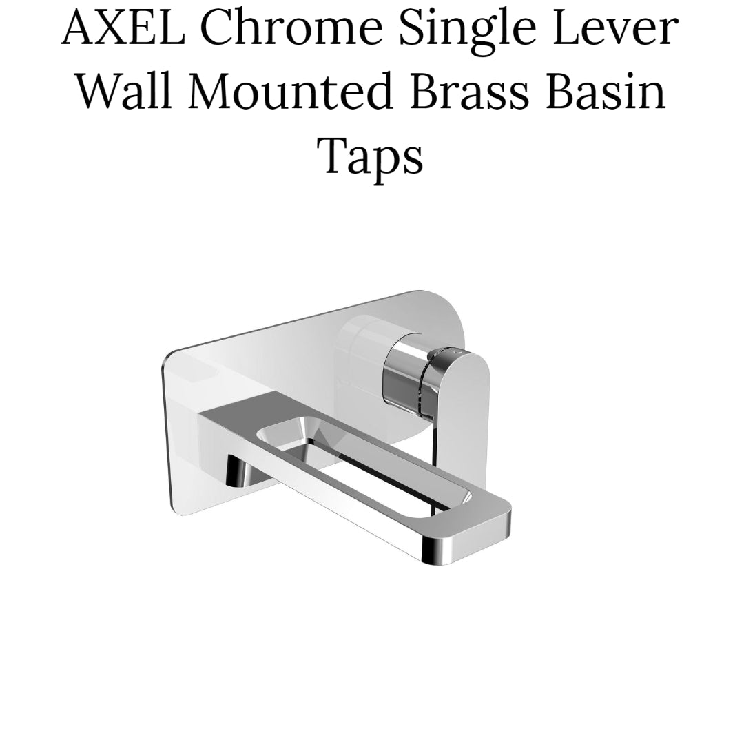 AXEL Chrome Single Lever Wall Mounted Brass Basin Taps 