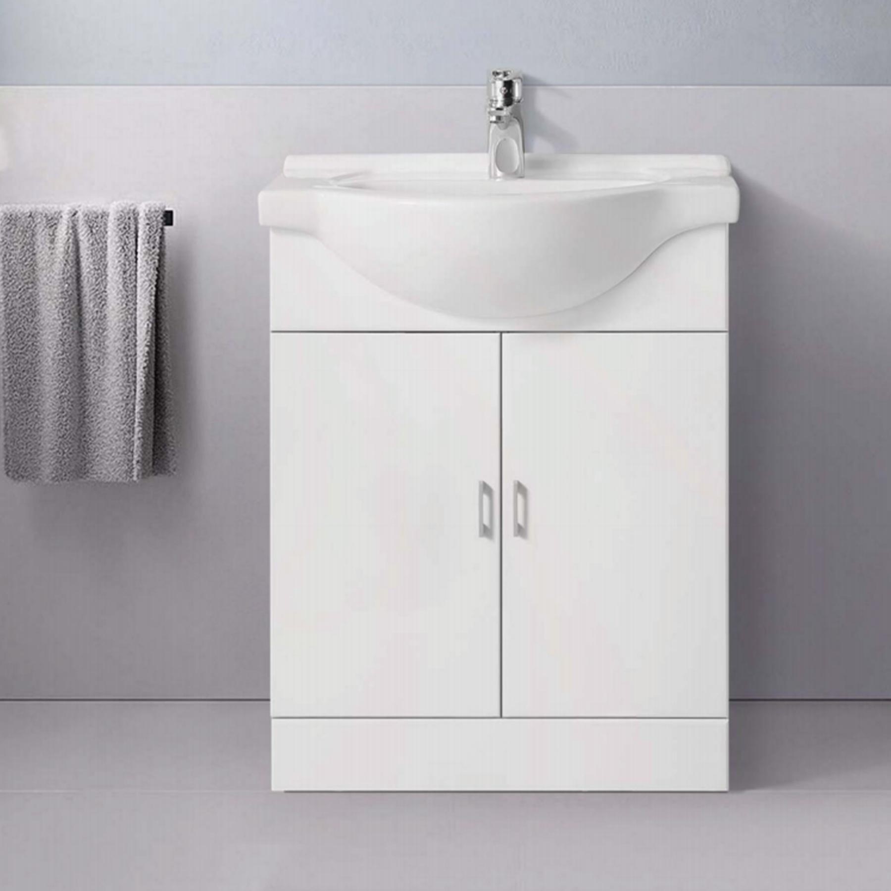 White Free standing Bathroom Cabinet  Main image