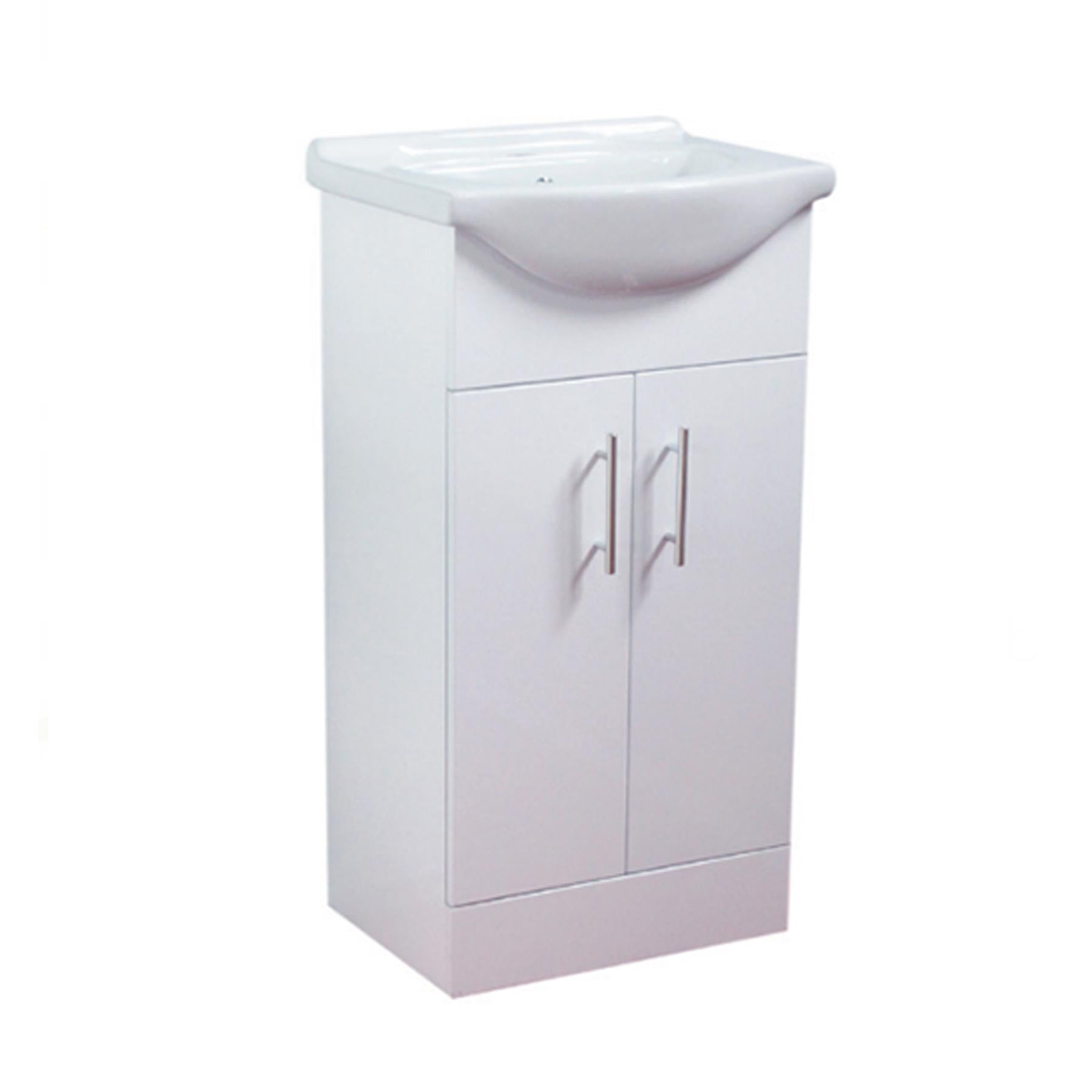 Floor-Standing Bathroom Vanity with a Basin- White Secondary image