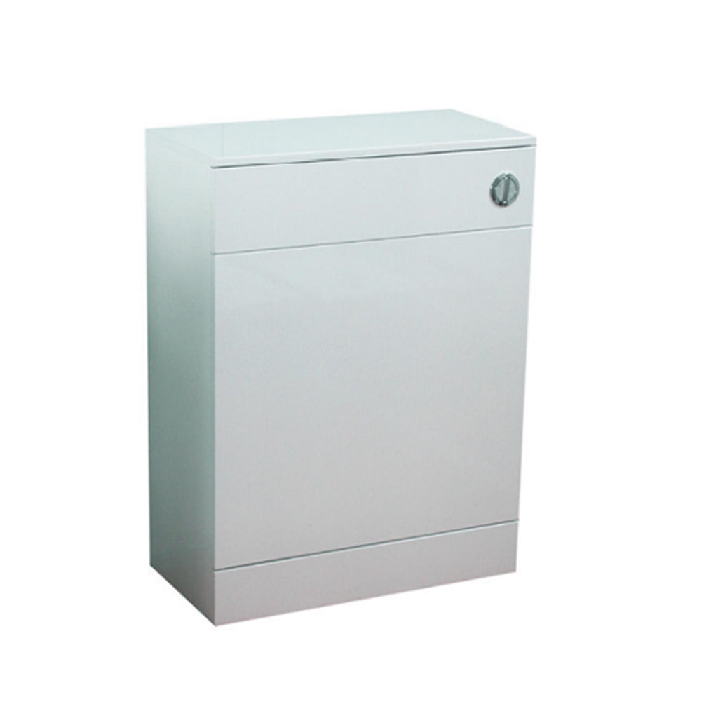 Luxurious Alpha Back to Wall Unit in Glossy white Color with Chrome Handles