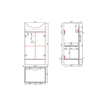 Floor Standing Glossy White Bathroom Vanity Unit with Sink Secondary image
