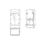 Luxurious Alpha Floor Standing Sink Vanity Unit in Glossy White Finish with Soft Close Doors and Chrome Handles - 550mm