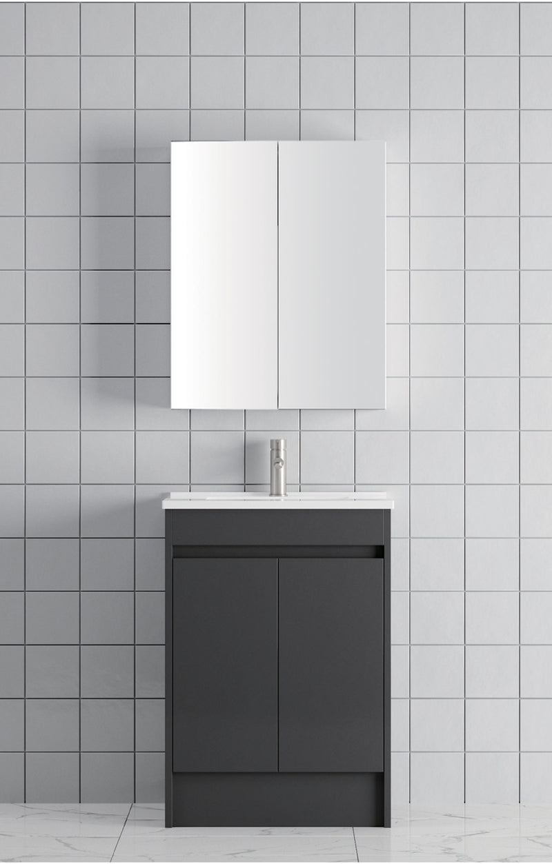 Astro Floor Standing Bathroom Vanity Unit in Dark Grey Colour 