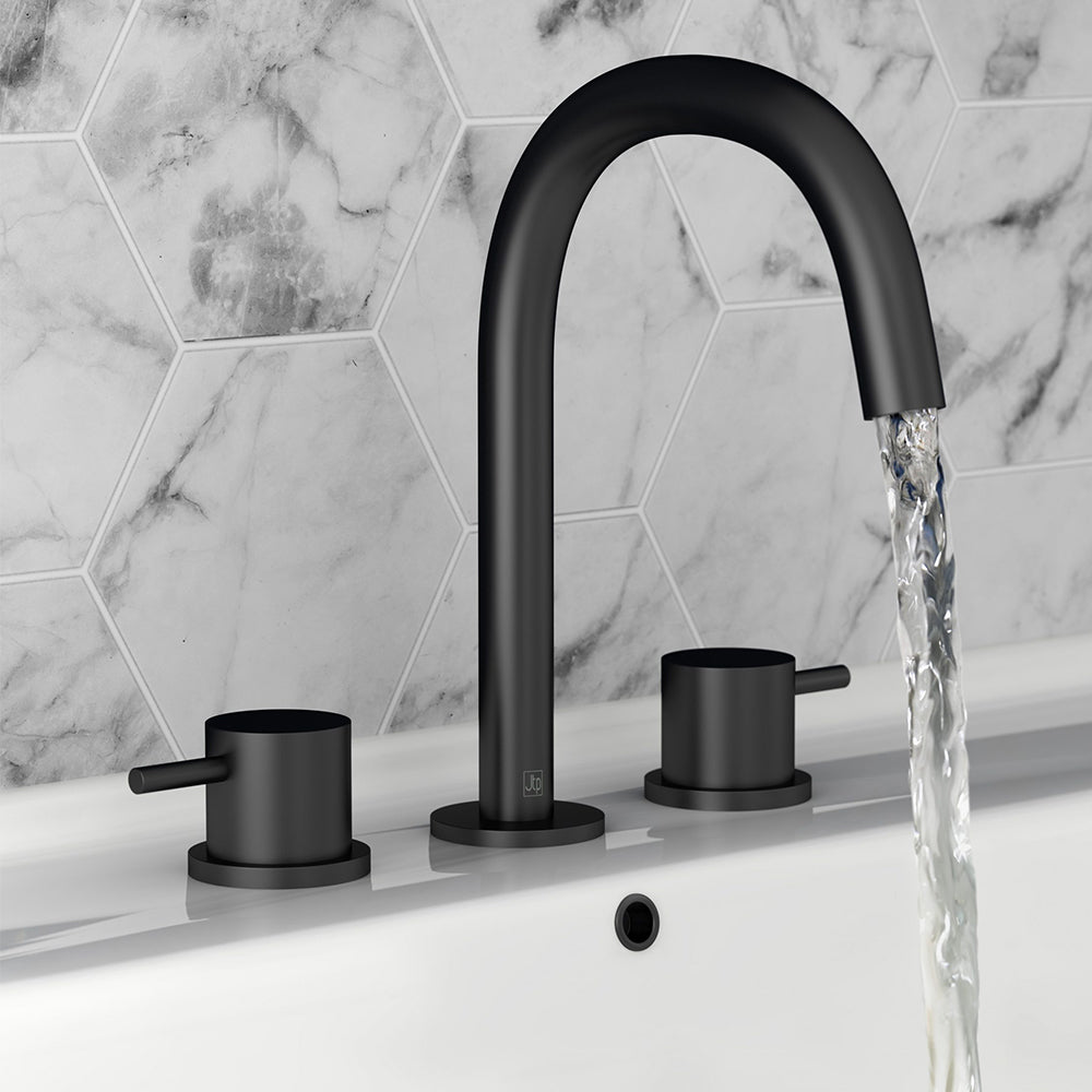 Matt Black Bathroom Taps-Tapron