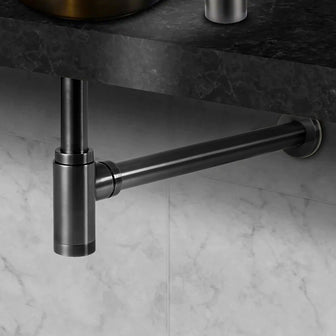 Basin Bottle Trap with 300mm Pipe- Brushed Black Secondary image