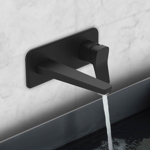 Black Wall Mounted Basin Taps - Matt Finish, MP 0.5 