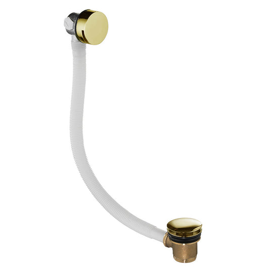 Bath Filler with Clicker Waste and Overflow - Brushed brass-tapron 1000