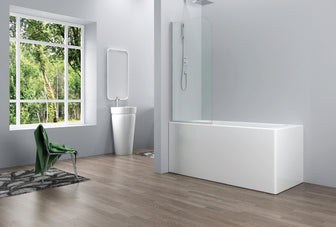 Marina Round Top Bath Screen - 6mm Glass Main image