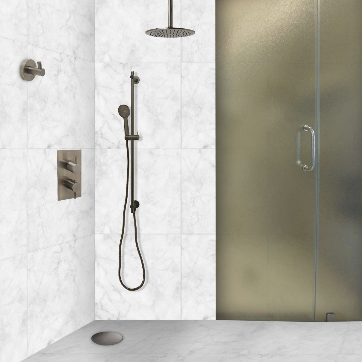 Black Shower Riser Rail 