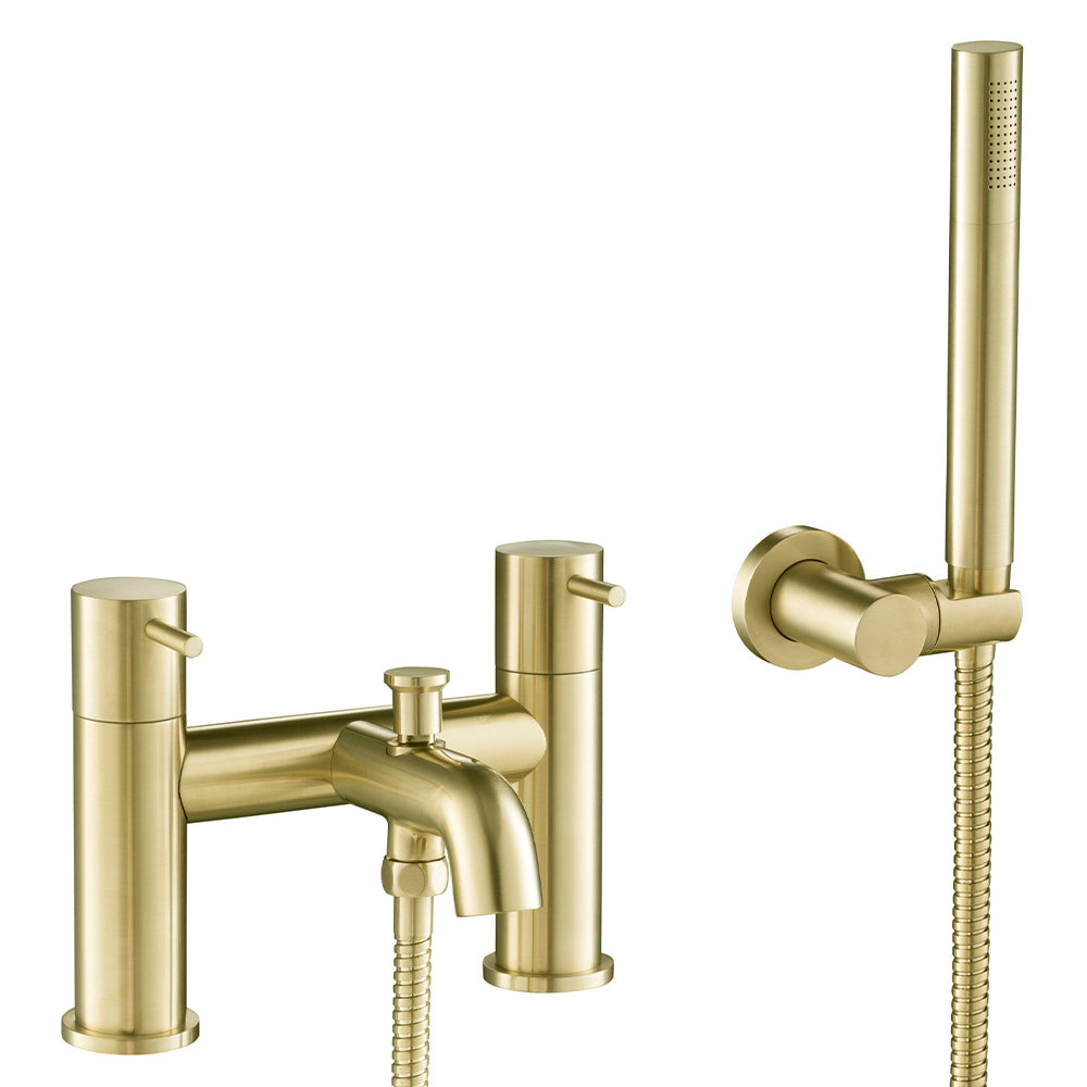 Brushed gold bath shower mixer tap