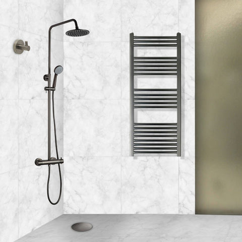 Black Shower Mixer Kit with Exposed Shower Valve 