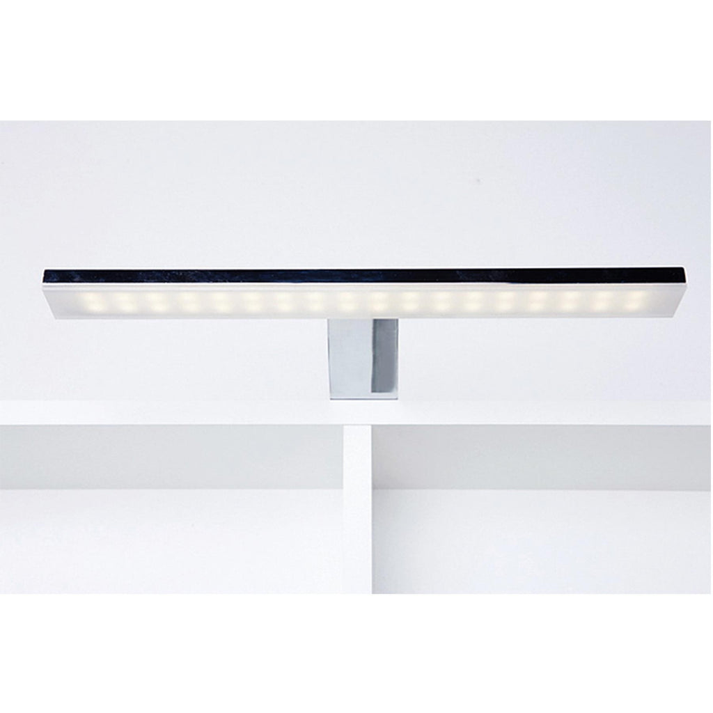 Bathroom Mirror Cabinet with Light and Shaver Plug 600mm shelf interior light on