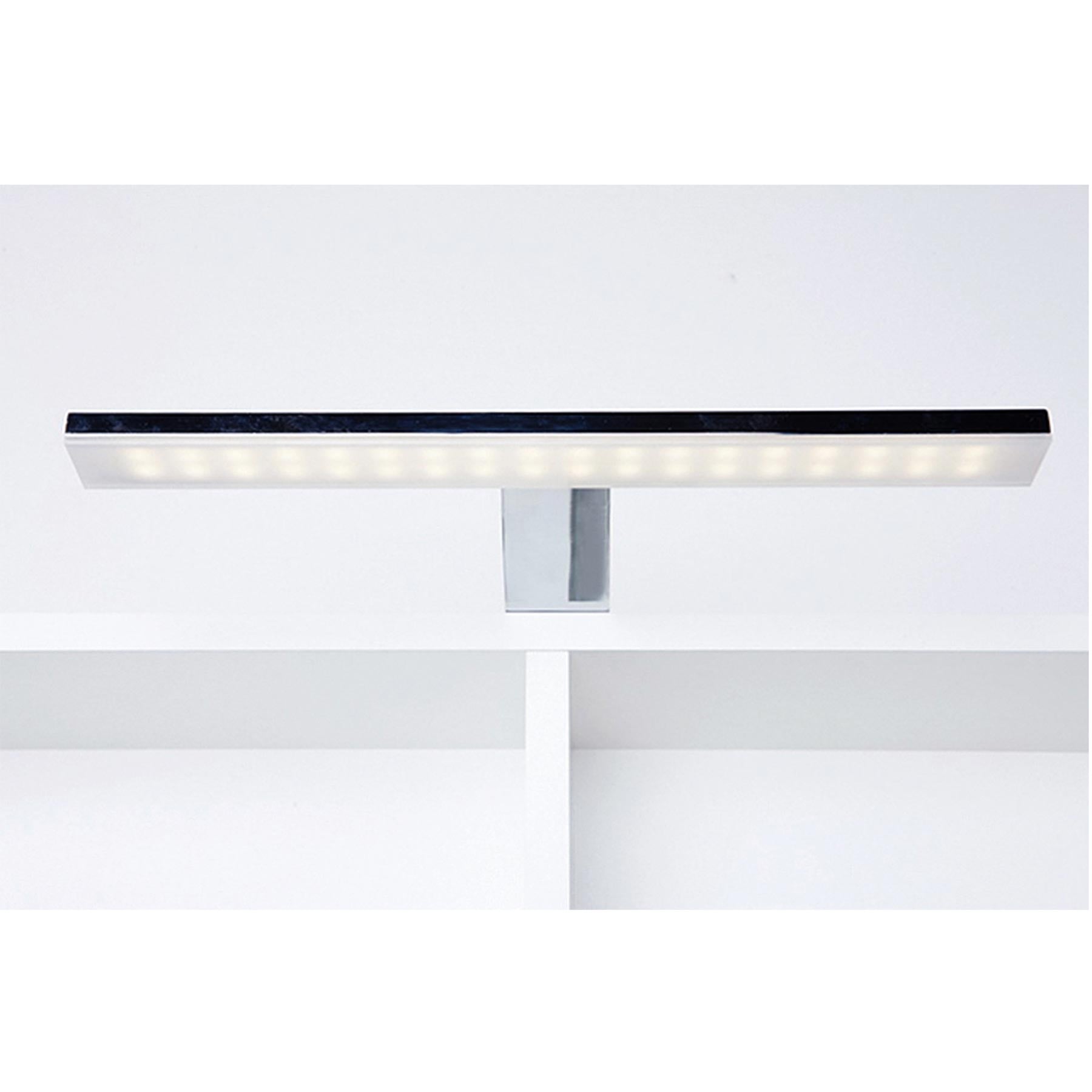 Bathroom Mirror Cabinet with Light and Shaver Plug 460mm shelf interior light on