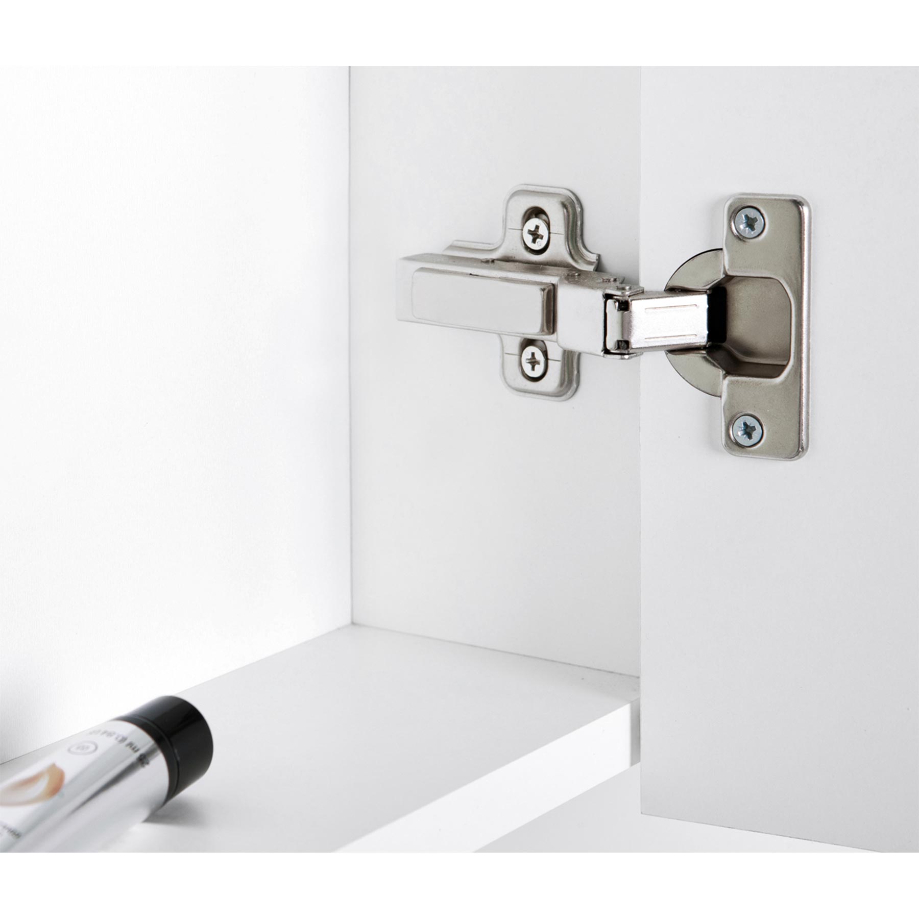 Bathroom Mirror Cabinet with Light and Shaver Plug 600mm shelf interior