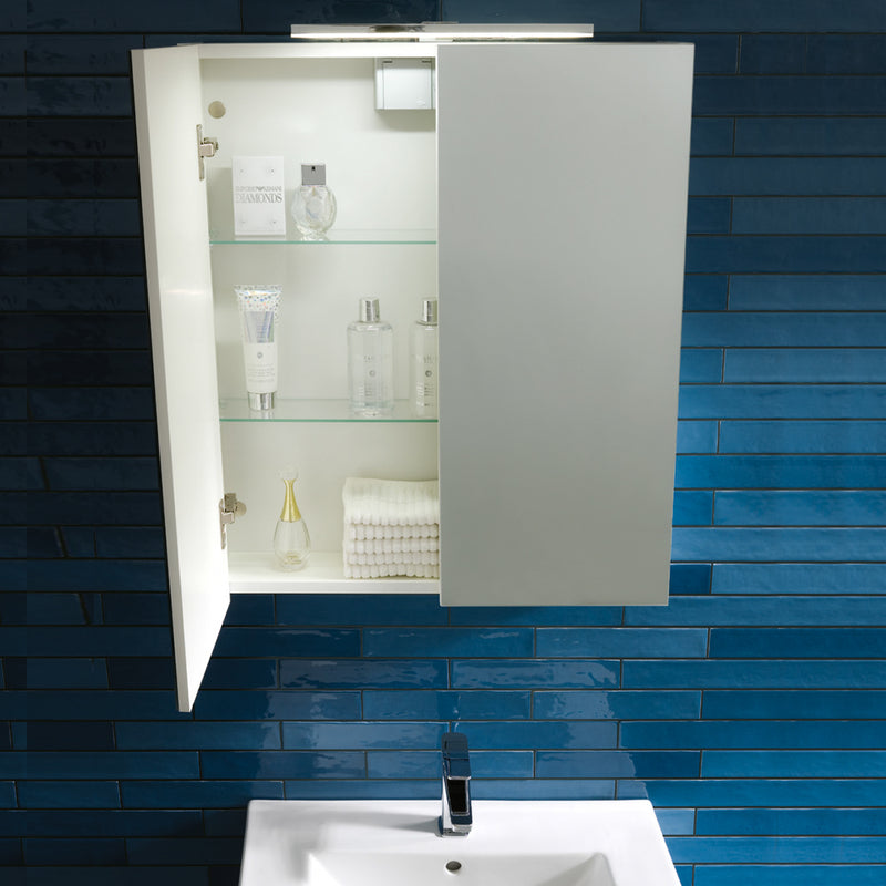 LED Bathroom Cabinet with Shaver Socket - 600x700mm