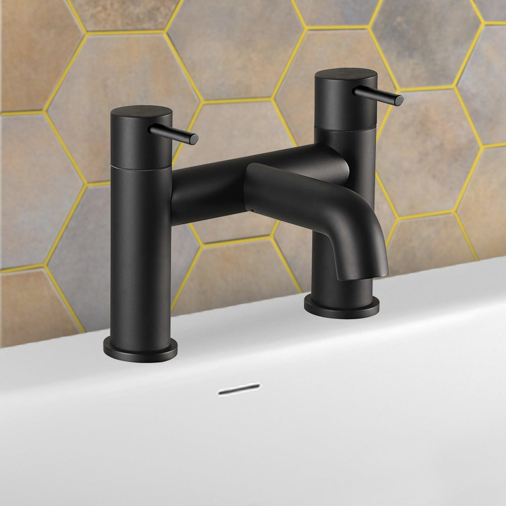 Deck mounted Bath Filler Tap Matt Black-Tapron