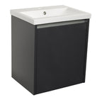 anthracite bathroom vanity unit with internal draw sensor bottom light and ceramic basin