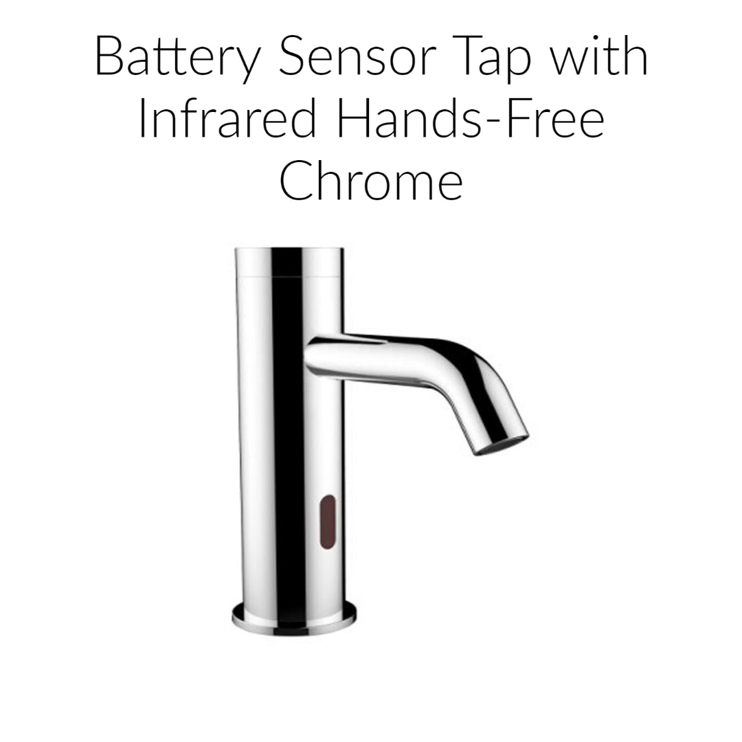 Battery Sensor Tap with Infrared Hands-Free Technology - Chrome Finish