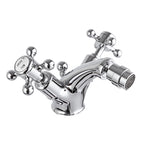 Bidet Traditional Tap with Pop Up Waste - Chrome Finish