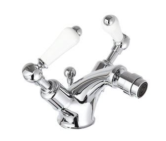 Traditional Lever Bidet Mixer Tap with Pop Up Waste - Chrome Secondary image