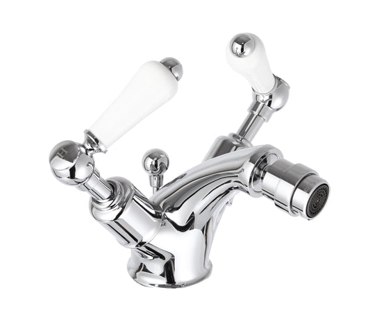Traditional Bidet Mixer Tap with Pop Up Waste - Chrome Finish 2368