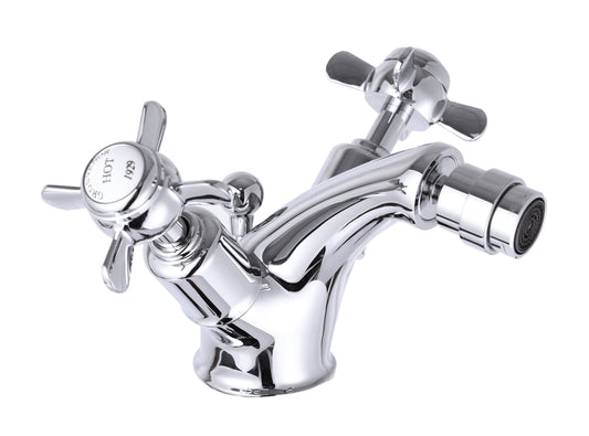 Chrome Bidet Mixer Tap with Pop Up Waste -Tapron 2502