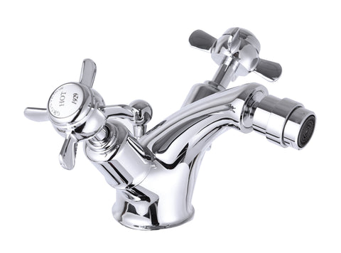 Chrome Bidet Mixer Tap with Pop Up Waste -Tapron