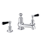 Black Lever 3-Hole Deck Mounted Bath Filler