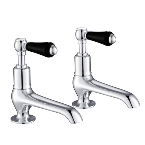 Black Lever Long Nose Basin Taps